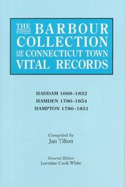 Cover of: The Barbour Collection of Connecticut Town Vital Records [Vol. 17] Haddam, by 