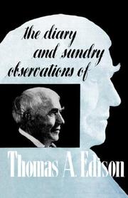 Cover of: Diariy of Thomas Edison
