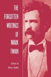 Cover of: Forgotten Writings of Mark Twain