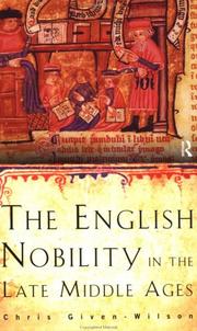 Cover of: The English Nobility in the Late Middle Ages: The Fourteenth-Century Political Community