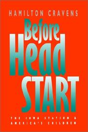 Cover of: Before Head Start by Hamilton Cravens