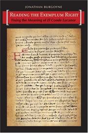 Cover of: Reading the Exemplum Right: Fixing the Meaning of El Conde Lucanor (North Carolina Studies in the Romance Languages and Literatures)