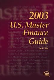 Front cover of U.S. Master Finance Guide by Dr. Jae Shim