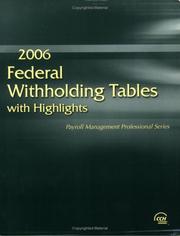 Cover of: Federal Withholding Tables with Highlights