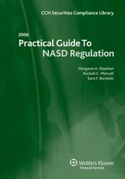Cover of: Practical Guide to NASD Regulation by Margaret B. Sheehan; Rockell C. Metcalf; Sara F. Burstein