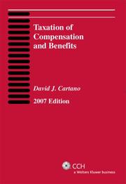 Cover of: Taxation of Compensation and Benefits (2007)