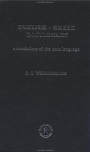 English-Greek dictionary by S. C. Woodhouse