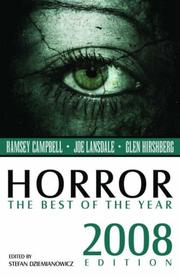 Cover of: Horror: The Best of the Year, 2008 Edition (Horror the Best of the Year)