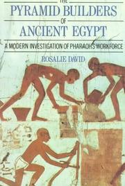 Cover of: Pyramid Builders of Ancient Egypt by Dr A Rosa David