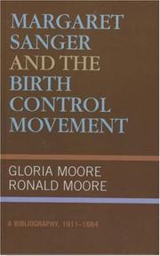 Cover of: Margaret Sanger and the Birth Control Movement by Moore Ronald