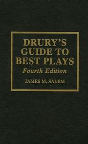 Cover of: Drury's Guide to Best Plays: 4th Ed. (Drury's Guide to Best Plays)