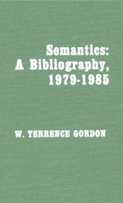 Cover of: Semantics by W. Terrence Gordon