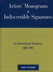 Cover of: Artists' monograms and indiscernible signatures by John Castagno