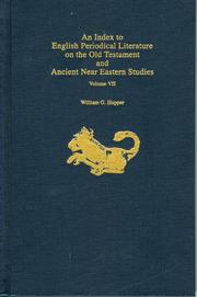 Cover of: An Index to English Periodical Literature on the Old Testament and Ancient Near