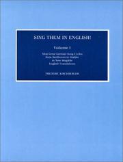 Cover of: Sing Them in English! by Frederic Kirchberger