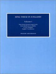 Cover of: Sing Them in English! by Frederic Kirchberger, Frederic Kirchberger