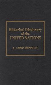 Cover of: Historical dictionary of the United Nations