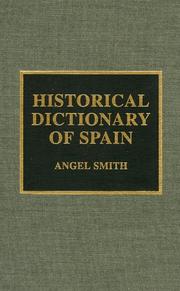 Cover of: Historical dictionary of Spain