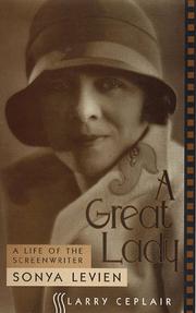 Cover of: A great lady: a life of the screenwriter Sonya Levien