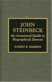 Cover of: John Steinbeck: an annotated guide to biographical sources