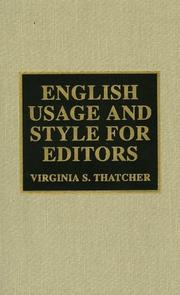 Cover of: English usage and style for editors