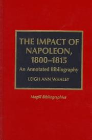 Cover of: The impact of Napoleon, 1800-1815: an annotated bibliography