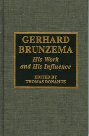 Cover of: Gerhard Brunzema by edited by Thomas Donahue.