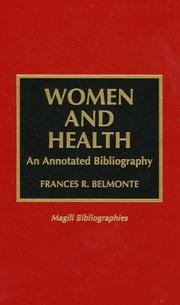 Cover of: Women and health by Frances R. Belmonte