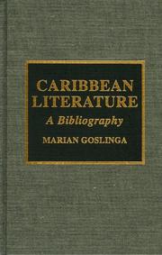 Cover of: Caribbean literature by Marian Goslinga, Marian Goslinga