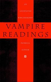 Cover of: Vampire readings: an annotated bibliography