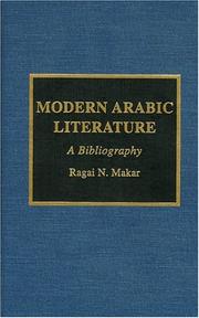 Cover of: Modern Arabic literature: a bibliography