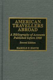 Cover of: American travellers abroad: a bibliography of accounts published before 1900