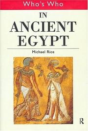 Cover of: Who's Who in Ancient Egypt (Who's Who) (Who's Who)