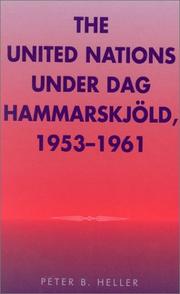 Cover of: The  United Nations under Dag Hammarskjold, 1953-1961 (Partners for Peace, 2)