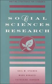 Social Sciences Research by Bonacci Mark