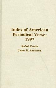 Cover of: Index of American Periodical Verse by Catal Rafael, Catal Rafael