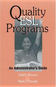 Cover of: Quality ESL programs: an administrator's guide