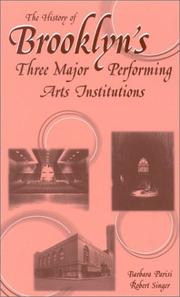 Cover of: history of Brooklyn's three major performing arts institutions