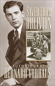 Cover of: Saved from oblivion by Bernard Vorhaus