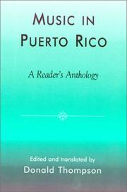 Cover of: Music in Puerto Rico: A Reader's Anthology (Studies in Latin American Music)