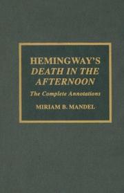 Cover of: Hemingway's Death in the Afternoon: the complete annotations