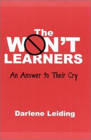 Cover of: The Won't Learners: An Answer to Their Cry (Innovations in Education)