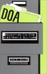 Cover of: DOA: Education in the Electronic Culture