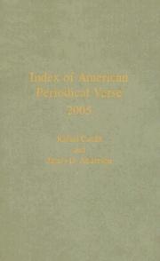 Cover of: Index of American Periodical Verse 2005 (Index of American Periodical Verse)
