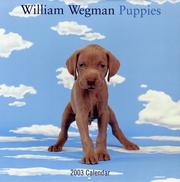 Cover of: William Wegman Puppies 2003 Wall Calendar by William Wegman