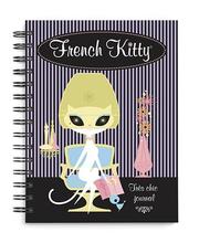 French Kitty Tres Chic Wire-o Bound Blank Journal by Mighty Fine.