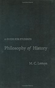 Cover of: Philosophy of History by M. C. Lemon