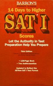 Cover of: Barron's 14 Days to Higher Sat I Scores: Let the Authority in Test Preparation Help You Prepare