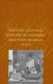 Cover of: Writing cultural history in colonial and postcolonial India
