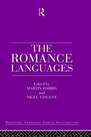 Cover of: The Romance languages by edited by Martin Harris and Nigel Vincent.